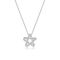 Reffeer Solid 925 Sterling Silver CZ Star Necklace for Women Teen Girls Star Choker Necklace Dainty Pendant Necklace