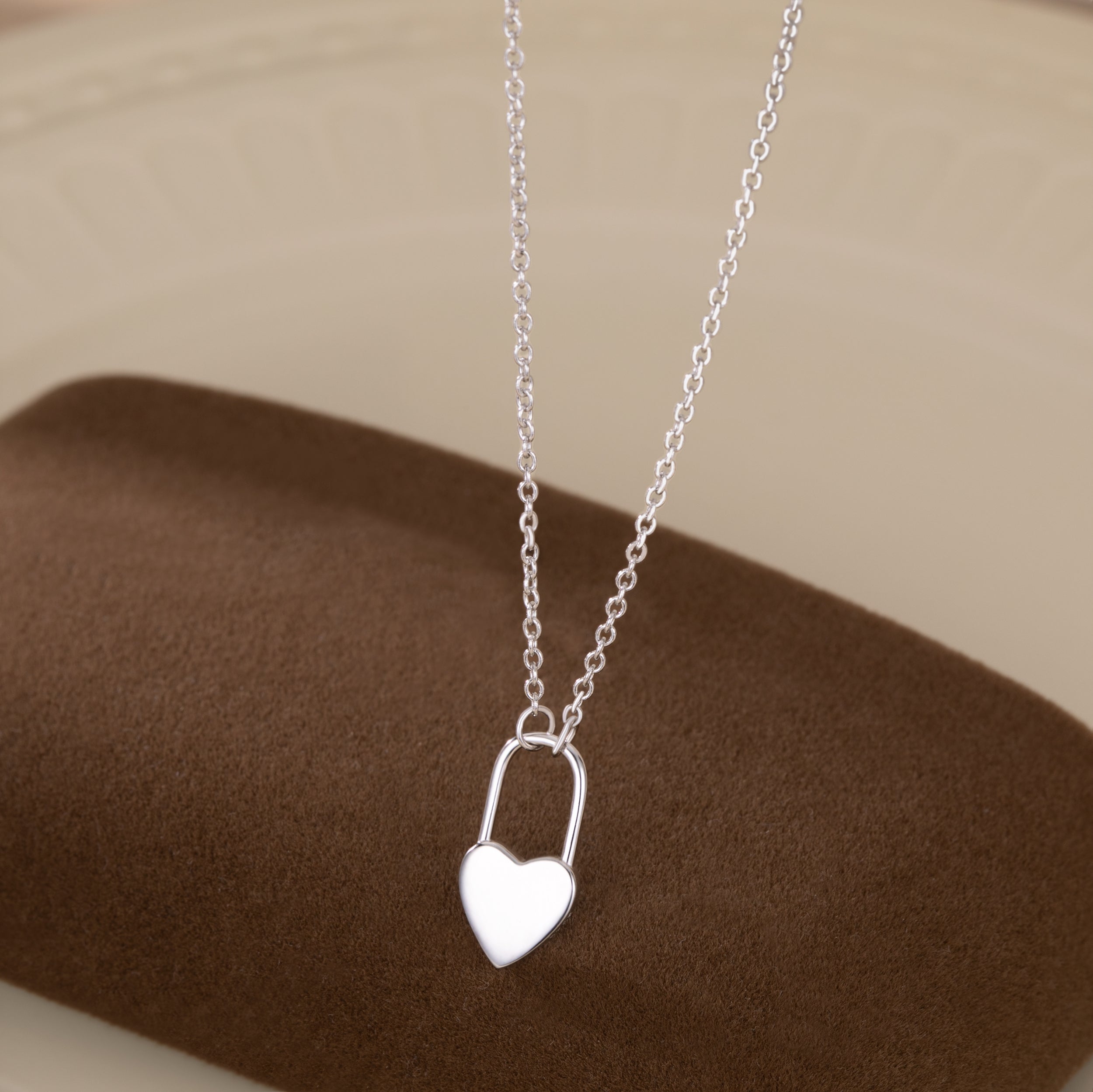 Reffeer Solid 925 Sterling Silver Heart Pin Pendant Necklace Choker for Women Teen Girls Dainty Heart Necklace