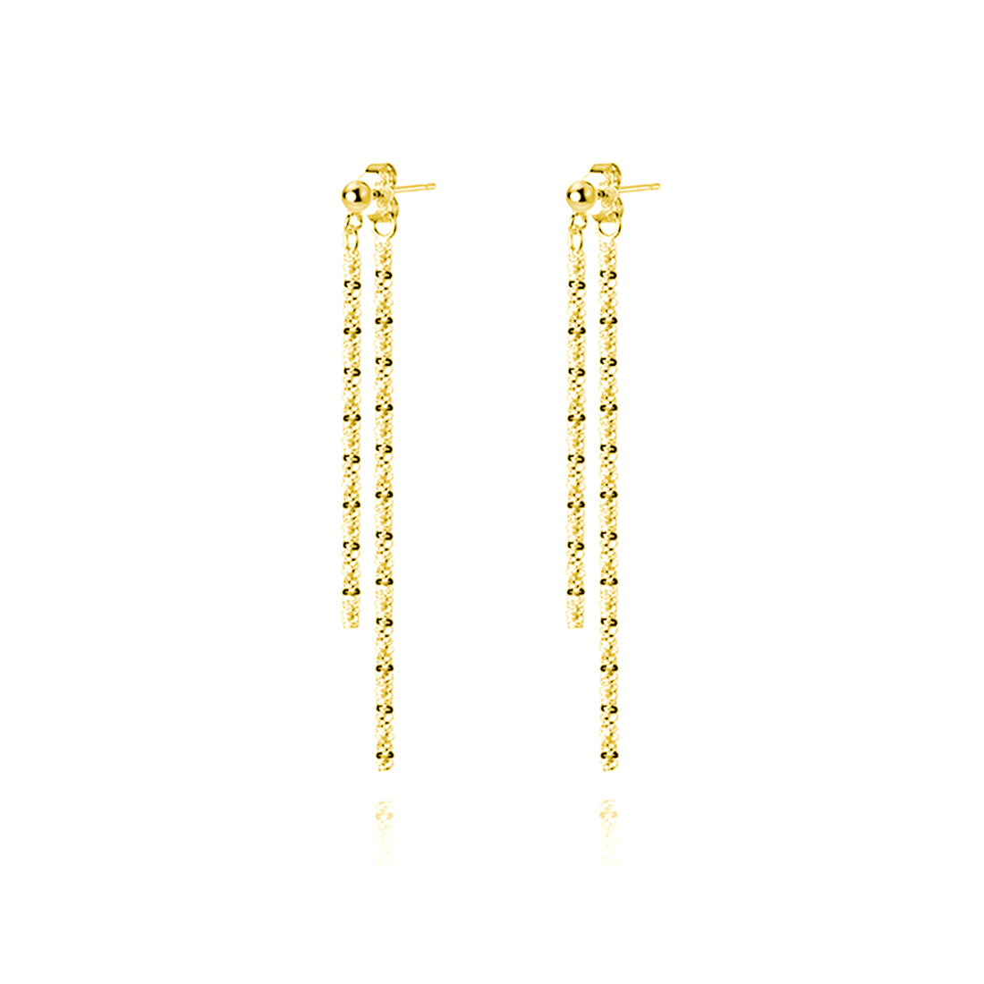Reffeer Solid 925 Sterling Silver Tassel Chain Dangle Earrings for Women Teen Girls Minimalist Dangle Earrings Drops