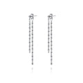 Reffeer Solid 925 Sterling Silver Tassel Chain Dangle Earrings for Women Teen Girls Minimalist Dangle Earrings Drops