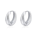 Reffeer 925 Sterling Silver Chunky Hoop Earrings for Women Teens Thick Hoop Earrings Teardrop Hoop Earrings