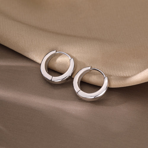 Reffeer 925 Sterling Silver Chunky Hoop Earrings for Women Teens Thick Hoop Earrings Teardrop Hoop Earrings