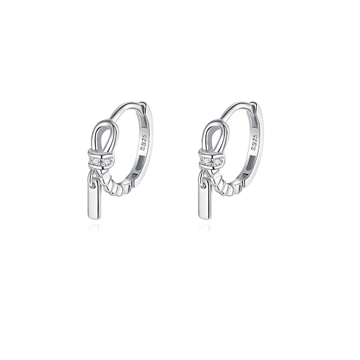 Reffeer Solid 925 Sterling Silver Minimalist Hoop Earrings for Women Teen Girls CZ Hoop Earrings Cartilage Helix Hoop Earrings Huggie