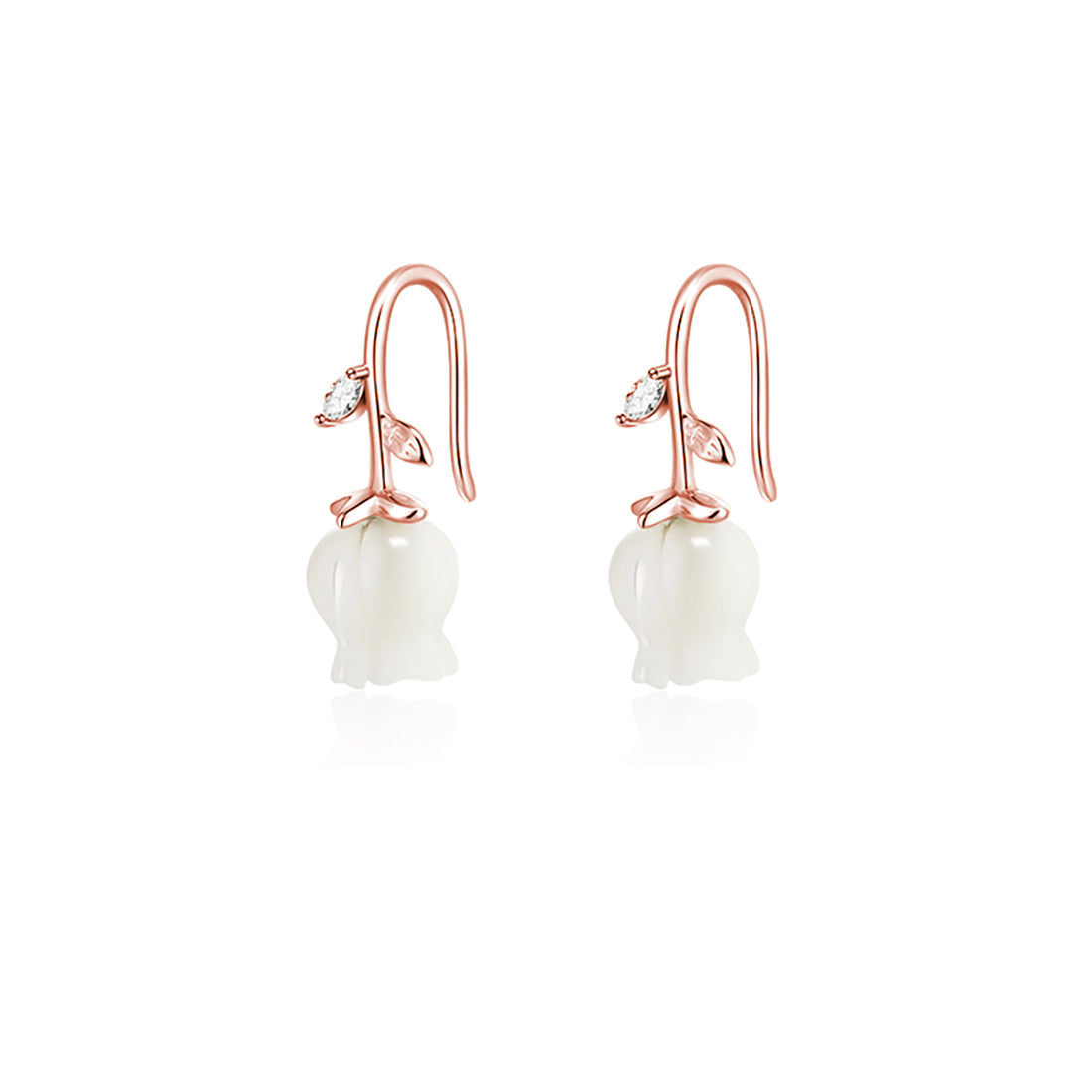 Reffeer Solid 925 Sterling Silver Flower Crawler Cuff Earrings Wraps for Women Teens Flower Wrap Earrings Climber