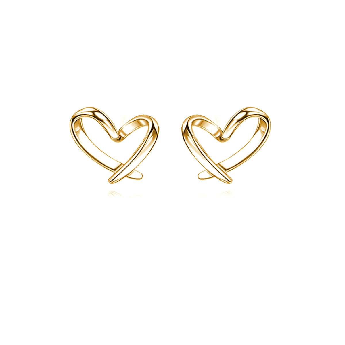 Reffeer Solid 925 Sterling Silver Tiny Heart Stud Earrings for Women Teen Girls Love Heart Stud Earrings