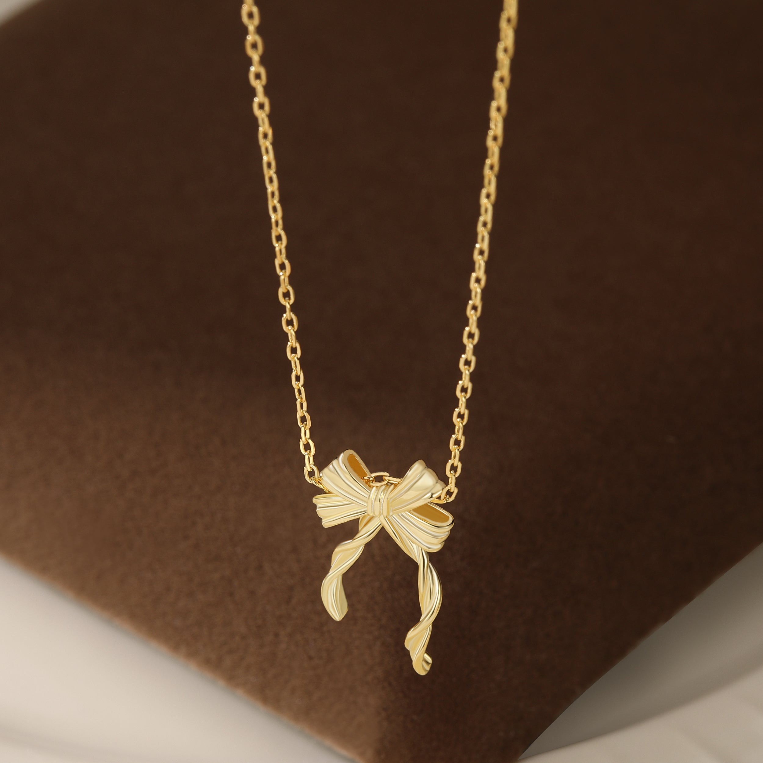 Reffeer Solid 925 Sterling Silver Bow Necklace for Women Teen Girls Bowknot Choker Necklace Pendant Ribbon Bow Necklace